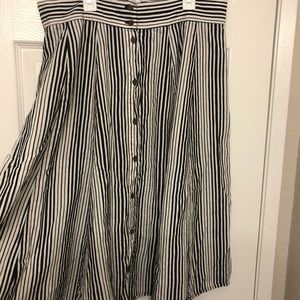 Black and White striped skirt